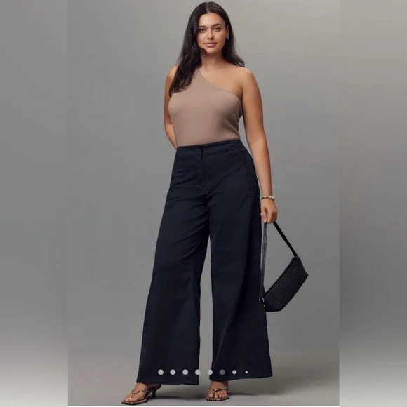 Anthropologie Maeve Scallop Wide-Leg Pants - Picture 1 of 15